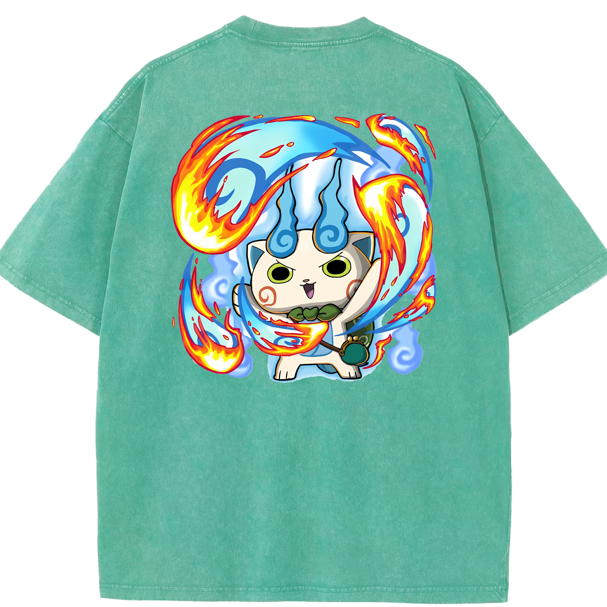 （画像用） 妖怪ウォッチ Yo-kai Watch 綿100% ヴィンテージ風 半袖Tシャツ（背面プリント）